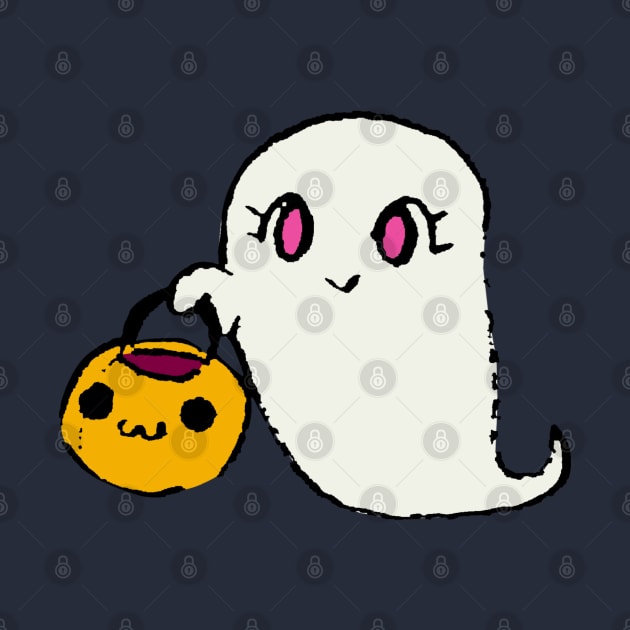 Ghost Going Trick Or Treating by mareescatharsis