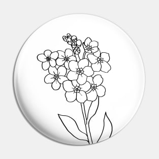 Alpine Forget me not Pin