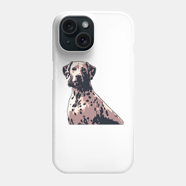 Dalmatian Dog Pastel Color Illustration Phone Case by boholoc0