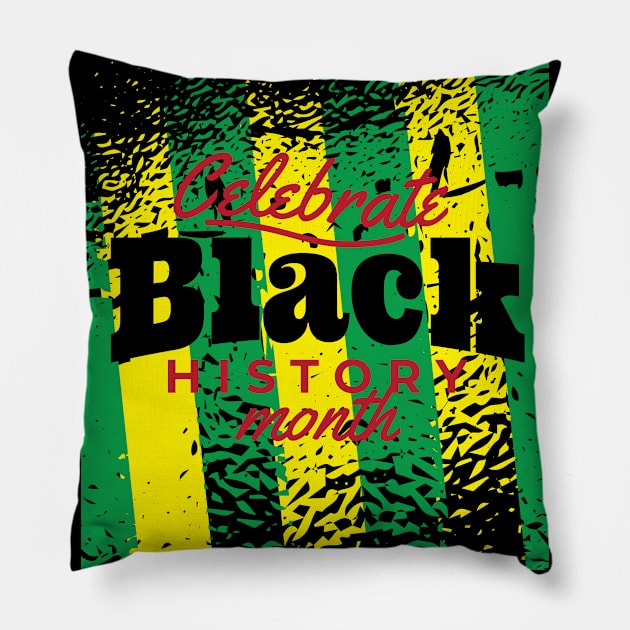 Celebrate black history month Pillow by Tailor twist