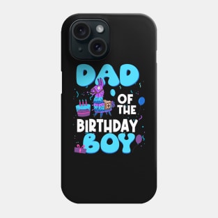 Dad Of The Birthday Boy Llama Dad And Mom Family Party Phone Case
