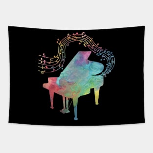 Piano And Music Notes Tapestry