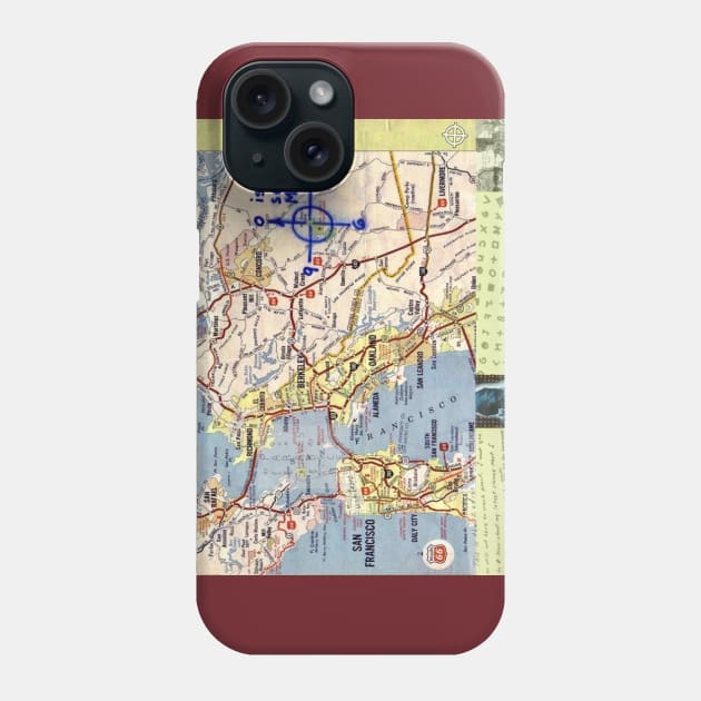 Zodiac Killer - Mt. Diablo Rt 66 'Collage' Design Phone Case by Beanietown Media Designs