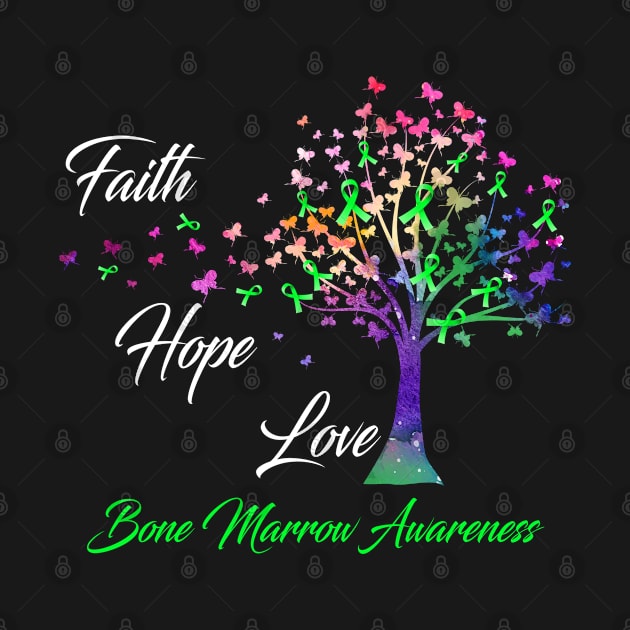 Faith Hope Love Bone Marrow Awareness Support Bone Marrow Warrior Gifts by ThePassion99