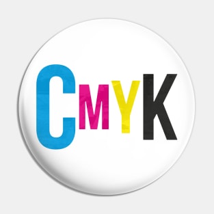 CMYK Random Grunge Typography Pin