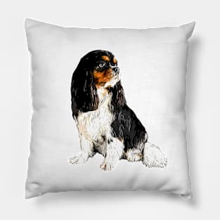 Cavalier King Charles Spaniel Tri Elegance Pillow