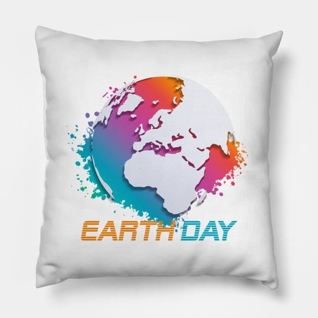 Earth Day 50th Anniversary Pillow by dahyala