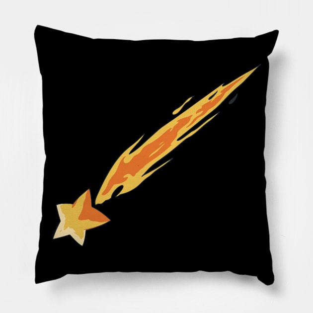 Shooting Star Space Asteroid Asteroids Pillow by fromherotozero