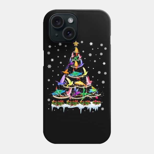 Hummingbirds Christmas Tree Gorgeous Phone Case by abubakarBaak