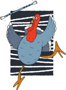 Baton Twirling Thanksgiving Turkey Magnet