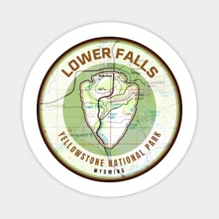 Yellowstone Souvenir Map - Lower Falls Magnet