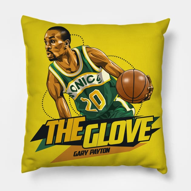 Gary Payton Pillow by bikonatics