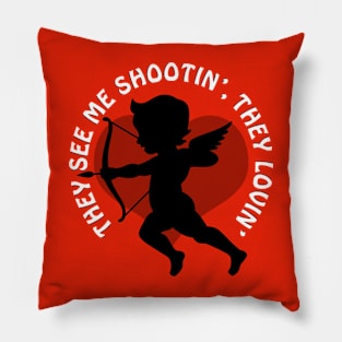 Cute Valentine Cupid Funny Meme Gift For Valentines Day Pillow