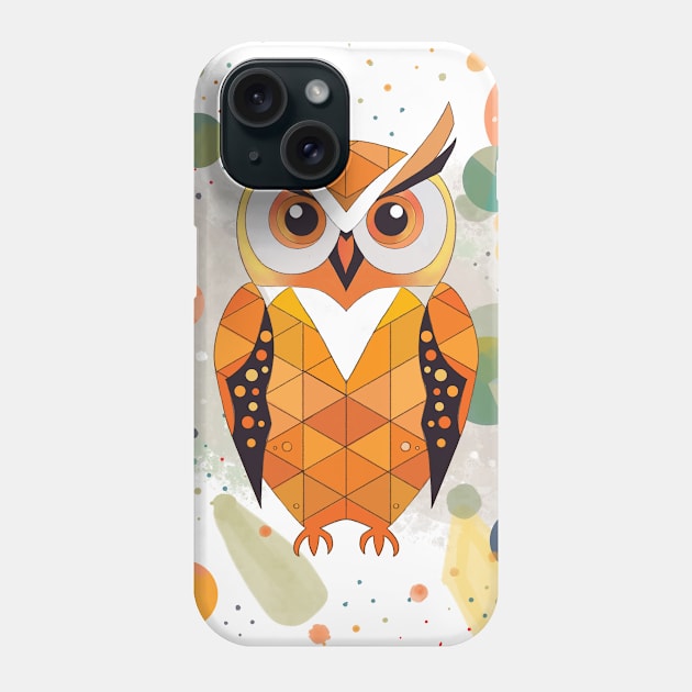 Owl abstract Phone Case by Ange art