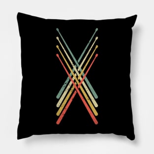 Drumsticks Retro Drums Drumming Music Band Drummer Pillow