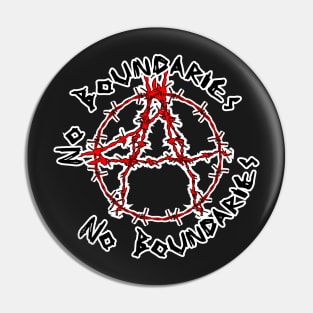 Anarchy symbol barbed wire Pin