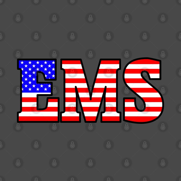 EMS - Serif style in USA flag colors by BassFishin