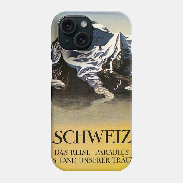 Vintage Travel - Switzerland (Schweiz) Phone Case by Culturio