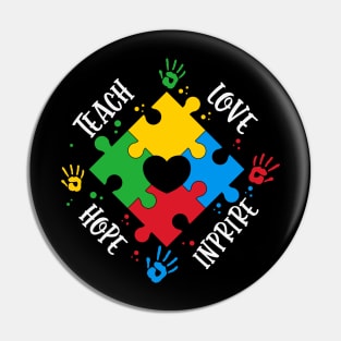 Puzzle Piece Autism Awareness Gift for Birthday, Mother's Day, Thanksgiving, Christmas Pin