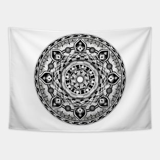 Eye of Watchers II - Black and White - Sunweaver Tapestry