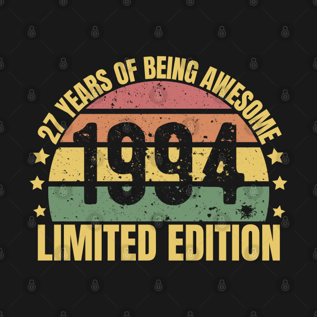 27 Years Old Gifts 1994 Limited Edition 27th Birthday 27 Years Old