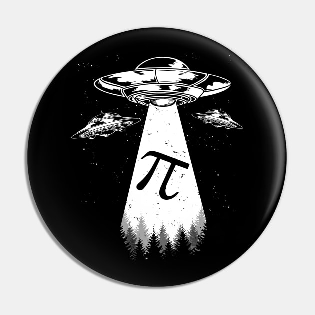 UFO Abduction Happy Pi Day Math Nerd Gift Pin by HCMGift