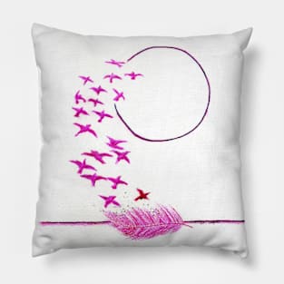 Only Birds can Touch The sky Pillow