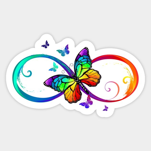 Rainbow Butterfly Stickers PNG Print and Cut Sticker Designs