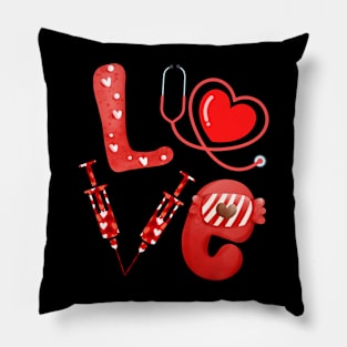 Nurse Love Valentine Pillow