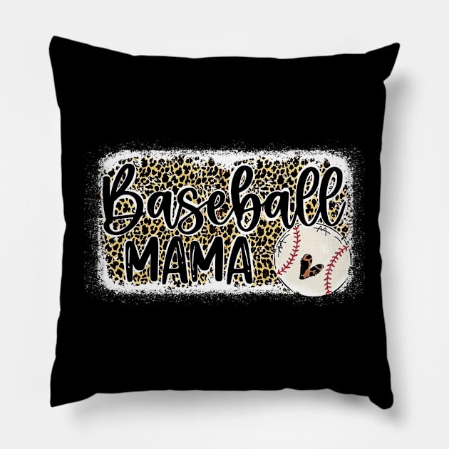 Baseball Mama Leopard   Baseball Mama Pillow by Wonder man 