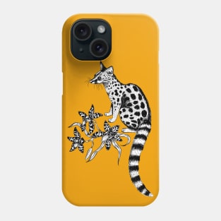 Genet with Orchids Phone Case