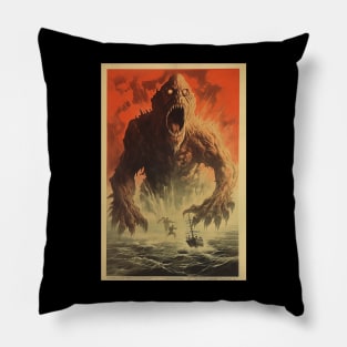 Vintage Monster Movie Poster Pillow