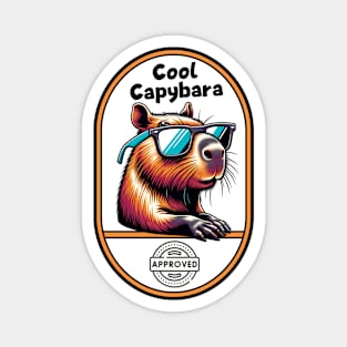 Cool Capybara Approved - Badge of Chillness Magnet