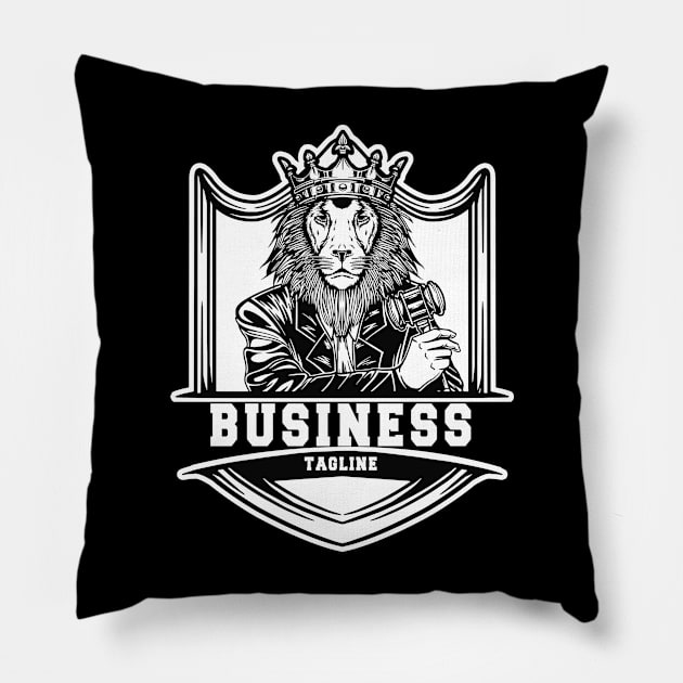 badge lion Pillow by adhitama