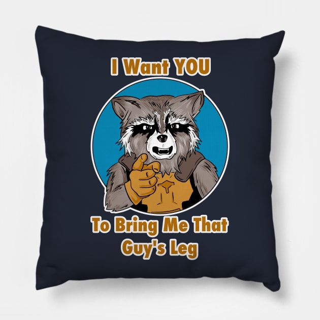 Rocket Recruiter Pillow by Axton Kahler Art