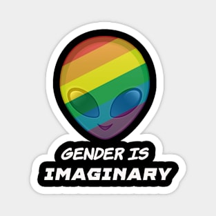 Gender Is Imaginary LGBT Equality Transgender Gay Bi Magnet