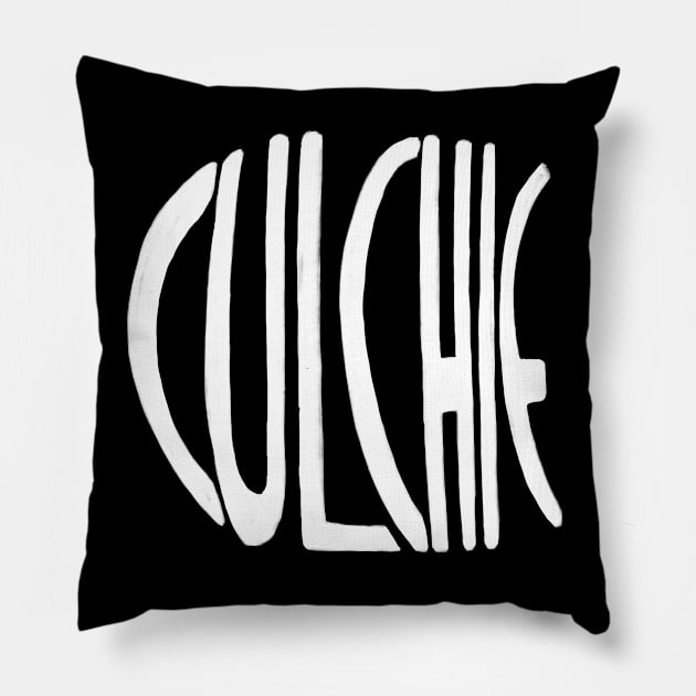 Irish Slang, Culchie, Person from Rural Ireland Pillow by badlydrawnbabe