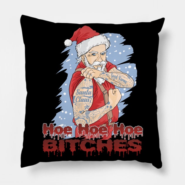 Cool Santa - Santa Claus - Hipster Santa Pillow by Printaha