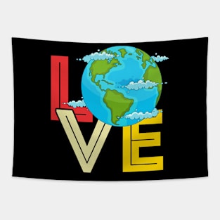 Love Earth Day Vintage Tapestry