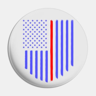 American Flag inspired Shield Pin