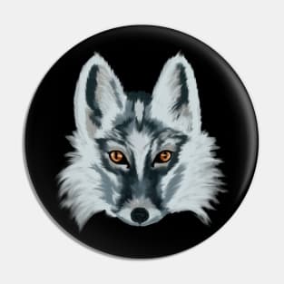 White Fox Pin