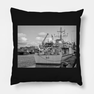 HMS Bangor war ship moored in Great Yarmouth docks Pillow