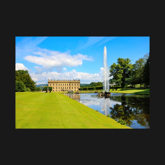 A view of Chatsworth house and the fountain, Derbyshire,UK by Itsgrimupnorth