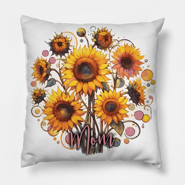 Sunflowers for Mom Pillow by Heartsake