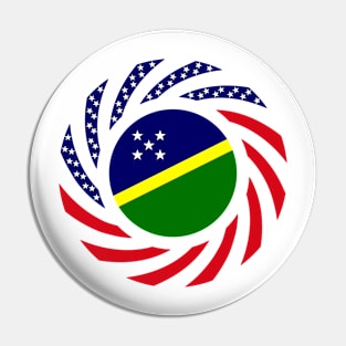 Solomon Islander American Multinational Patriot Flag Series Pin