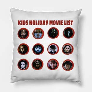 kids holiday movie list Pillow