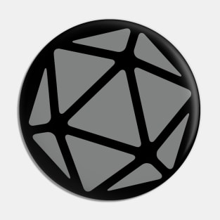 Blank D20 Logo (Grey Print) Pin