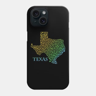 Texas State Outline Maze & Labyrinth Phone Case