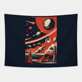 Soviet space art Tapestry