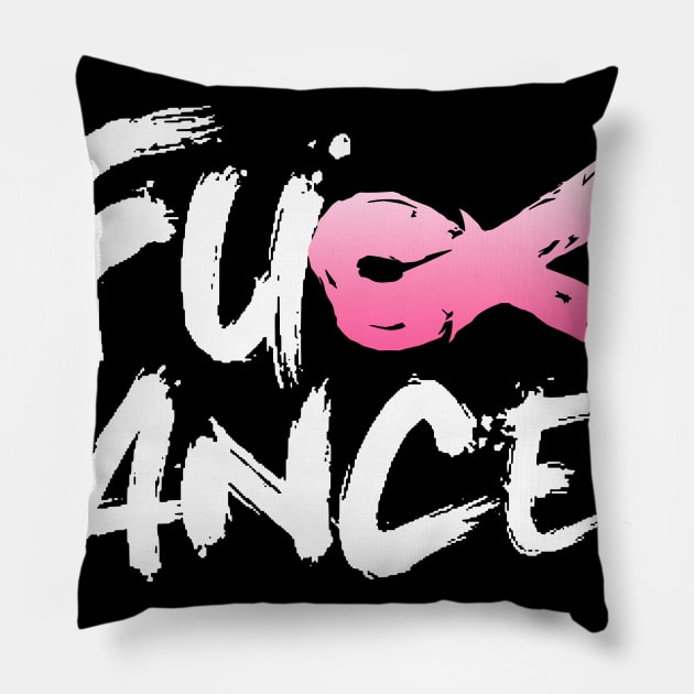 Fck Cancer - Awareness T-Shirt For Cancer Survivor Pillow by Wolfek246